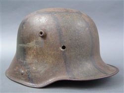 Original German WWI M17 Camouflaged Helmet Size 66