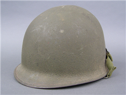 Original US WWII M1 Rear Seam Swivel Bail Helmet