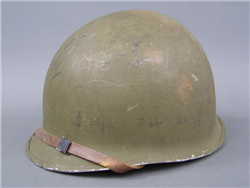 Original US WWII Korean M1 Front Seam Swivel Bail Helmet With Westinghouse Liner