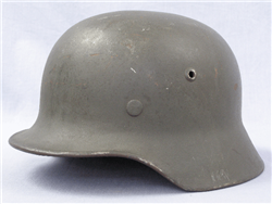 Original German WWII No Decal Reissued M35 Helmet Q62