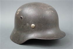 Original German WWII Heer Single Decal M35 Helmet Q64