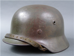 Original German WWII Heer Tri-Colored Camouflaged M40 Helmet