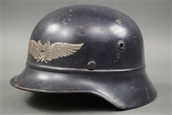 Original German WWII Luftschutz M40 Helmet Q64 With Combat Liner