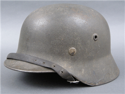 Original German WWII Heer/Waffen SS M40 No Decal Helmet SE64