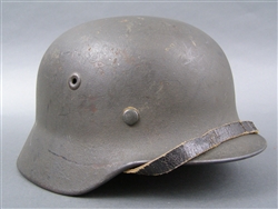 Original German WWII Heer/Waffen SS M40 No Decal Helmet