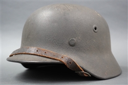 Original German WWII Heer/Waffen SS M40 No Decal Helmet