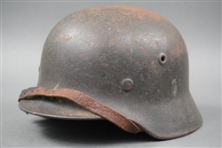 Original German WWII Heer/Waffen SS M40 No Decal Helmet