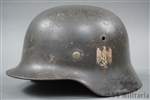 Original German WWII Single Decal M40 Heer (Army) Helmet