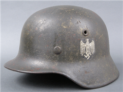 Original German WWII Single Decal M40 Heer (Army) Helmet