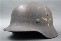 Original German WWII Luftwaffe M40 Single Decal Helmet