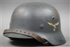 Original German WWII Luftwaffe M40 Single Decal Helmet