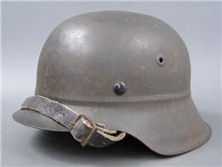 Restored Original German WWII Luftschutz M42 Helmet NS64