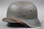 Original German WWII Heer/Waffen SS No Decal M42 NS64 Helmet
