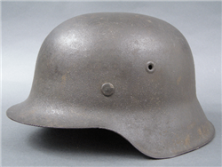 Original German WWII Heer/Waffen SS M42 No Decal Helmet Size 66
