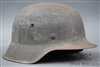 Original German WWII Heer/Waffen SS No Decal M42 Helmet Ex-Whitewashed hkp66