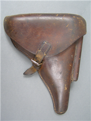 Rare Original German WWII Brown Leather Luftwaffe Luger Holster By Carl Ackva & Dated 1939