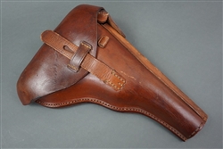 Original Imperial German WWI Brown Leather Luger Holster Dated 1915