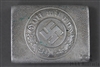 Very Rare Maker!  Original Third Reich Aluminum Combat Police Belt Buckle By J. Deutschbein
