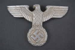 Original German WWII Aluminum Postal Cap Eagle