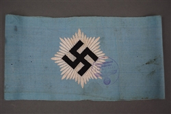 Original German WWII Reichsluftschutzbund RLB Armband With Ink Stamp