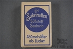 Original German WWII Era Saccharin Tablets Pack (Still Factory Sealed)