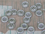 Original German WWII Painted Metal Dish Shirt Buttons (Set of 10)