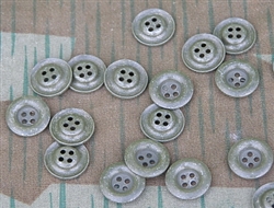 Original German WWII Painted Metal Dish Shirt Buttons (Set of 10)