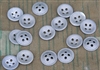 Original German WWII Zinc Metal Dish Shirt Buttons (Set of 15)