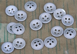 Original German WWII Zinc Metal Dish Shirt Buttons (Set of 15)