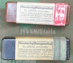 Original German WWII Gas Attack Salve (Hautentgiftungmittel) With Reproduction Label