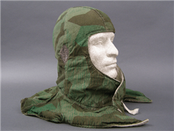 Original German WWII Splinter A Camouflaged/Reversible To White Winter Head Toque (Kopfhaube)