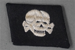 Rare Original Waffen SS Enlisted Mans Totenkopf Collar Tab