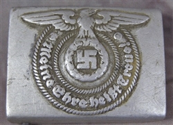 Original Waffen SS EM/NCO Aluminum Buckle By Overhoff & Cie RZM 36/40 SS