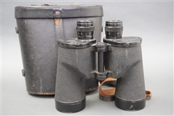 Original US WWII 7x50 Binoculars Made By Bausch & Lomb & Dated 1943 With Case