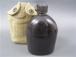 Original US WWII Black Enameled Canteen