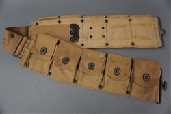 Original WWI US M1910 Cartridge Belt M1903 Springfield Rifle