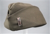 Original US WWII Dark Brown Army Lieutenants Overseas Cap Size 7