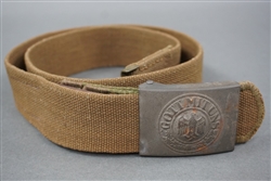 Unissued Original German WWII Web Combat Belt Size 100 With Heer Steel Buckle With Web Tab Dated 41