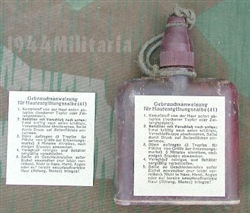 Reproduction German WWII Decontamination Ointment Bottle (Hautentgiftungsalbe 41) Label