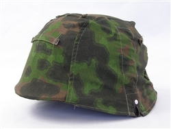 Waffen SS Blurred Edge Helmet Cover Type II With Foliage Loops