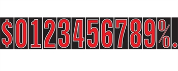 Windshield SunBuster Adhesive Numbers - 7 1/2 inch Red, Black & White