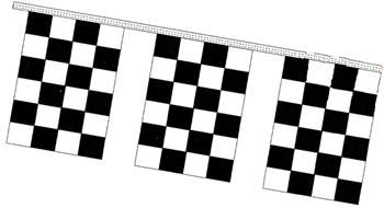 Checkered Racing Flags - 60 ft String