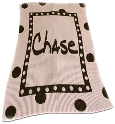 Personalized Blanket with Large Polka Dots Name