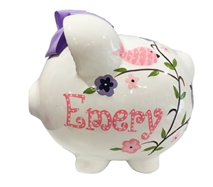 Cherry Blossom Bird Piggy bank