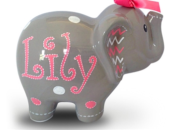 Chevron elephant piggy bank