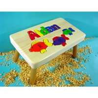 Fish Personalized puzzle step Stool