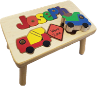 personalized puzzle step stool Nat constr