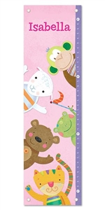 Pink Animal Growth Chart