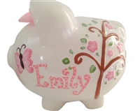 Pink Owl Piggy bank