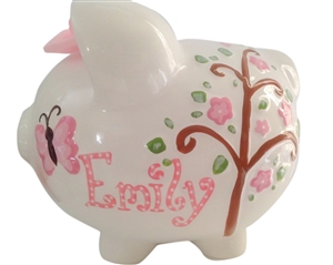 Pink Owl Piggy bank